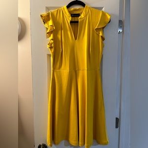 NY&C Yellow Fit & Flare Dress